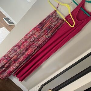 LOT OF 2 TOMMY BAHAMA DRESSES PERFECT FOR A FALL BEACH VACATION CARNIVAL LIGHT